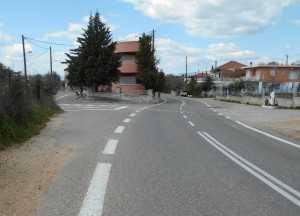 Διαγραμμίσεις κόμβων στην Ε.Ο. ΑγρινίουΚαρπενησίου